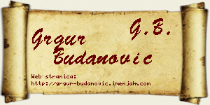 Grgur Budanović vizit kartica